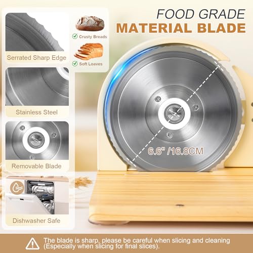 Foldable Manual Bread Slicer Cutter for Homemade Sourdough - Adjustable Thickness