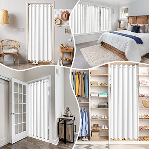 jejeloiu Cute Deer Door Curtain for Doorway Privacy 34''x80'' Girls Boys Kids Hunting Room Bear Paw Print Tree Pattern Closet Cover Bedroom Exotic Style Brown Window Treatments