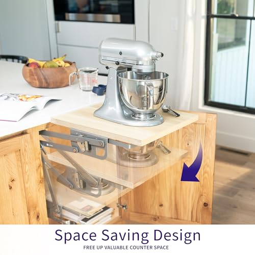 Kitchen Appliance Lift Brackets - Heavy Duty Adjustable Shelf Supports