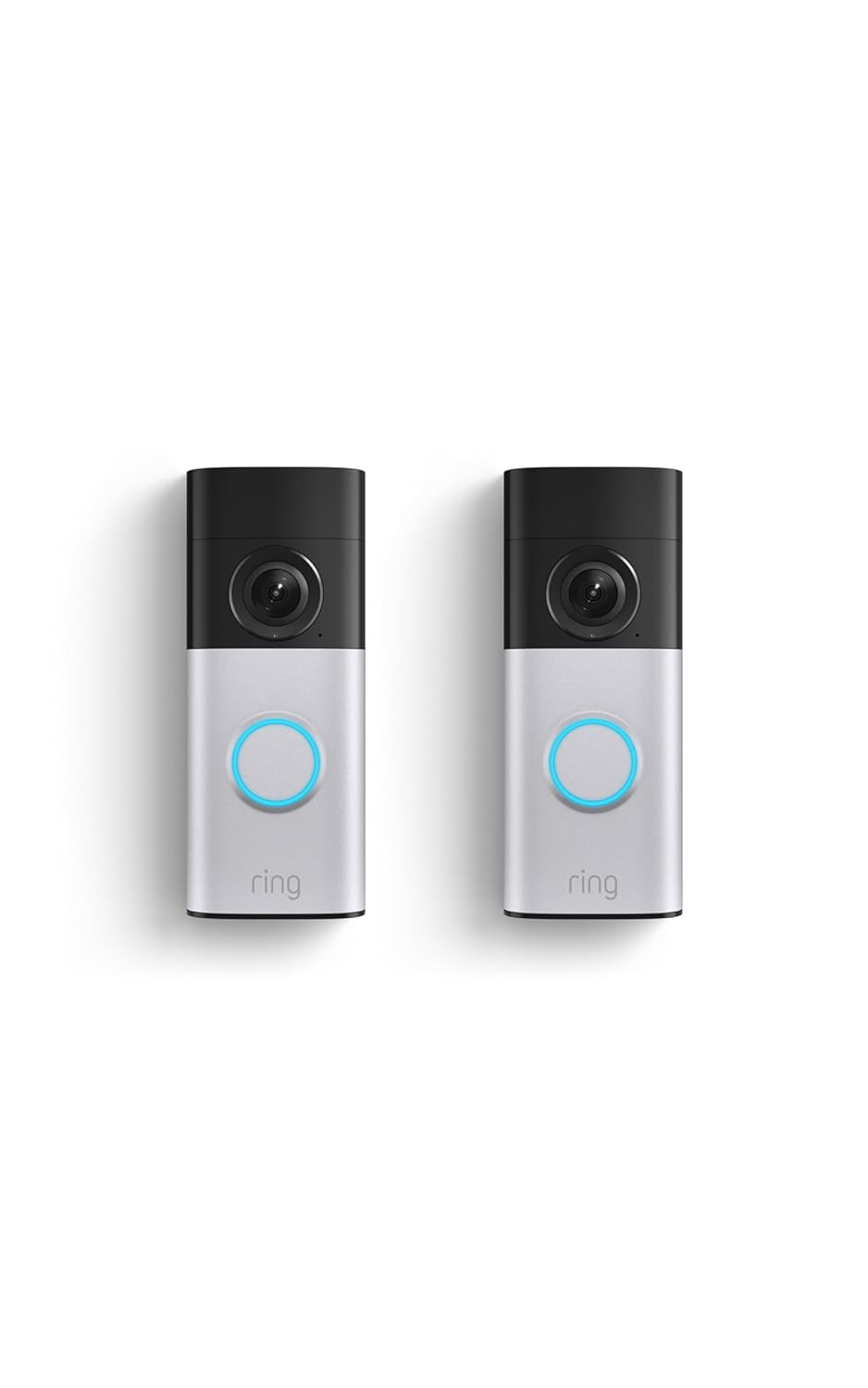 Ring Wired Doorbell Plus - 2K Wide-Angle Video Security Camera with 4x Zoom & Low-Light Vision | Nickel Silver