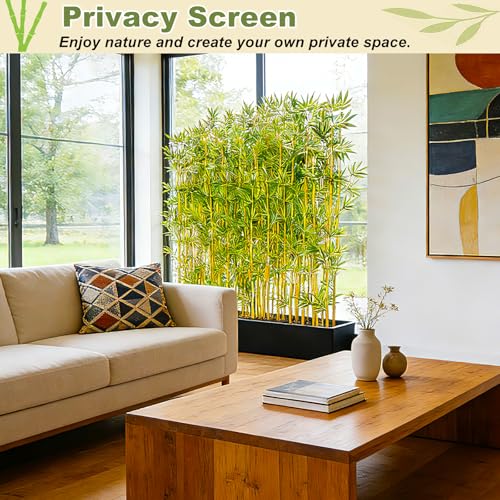 5 ft Artificial Bamboo Tree for Outdoor & Indoor Privacy - Fake Plant with Encrypted Leaves