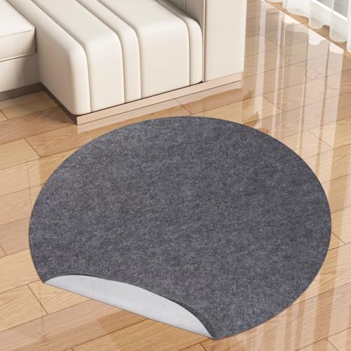 8 Ft Round Non-Slip Rug Pad Waterproof Felt Rug Protector for All Floors