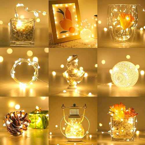 Ehome Fairy Lights USB Powered Fairy Lights Plug in 66ft 200 Led String Lights Decorative Lights for Bedroom Indoor Christmas Wedding Party Patio Window (Warm White)