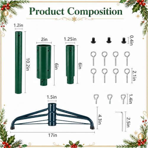 19-Inch Adjustable Christmas Tree Height Extender Kit with Stable Stand