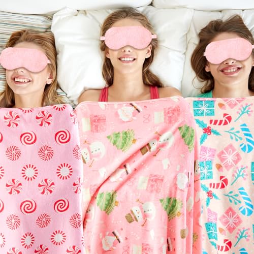 Fanfanwin Christmas in July Sleepover Party Set Pink Snowman - 18 Pcs Girls Gift