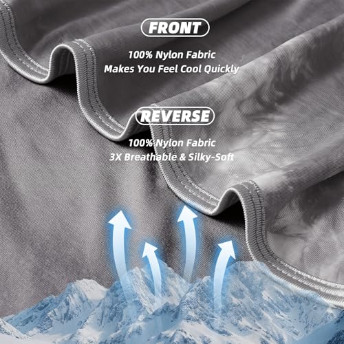 Inhand Cooling Blanket Full Size Gray 80x90 for Hot Sleepers