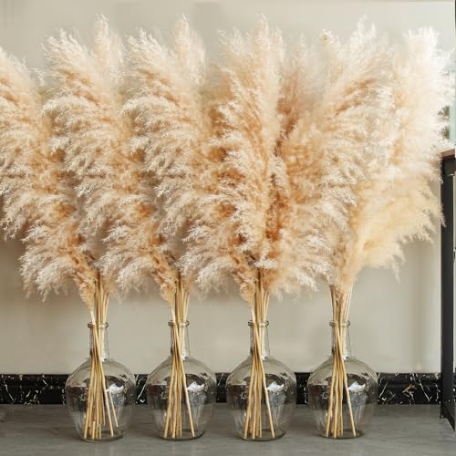 20 Stems 40-Inch Natural Pampas Grass Decor Tall for Boho Wedding Party Farmhouse