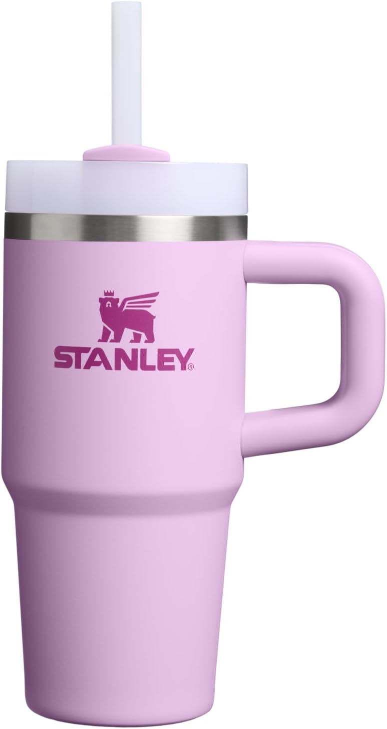 STANLEY Quencher H2.0 Tumbler - 14 oz Insulated Stainless Steel with Handle & Straw | Soft Orchid Color