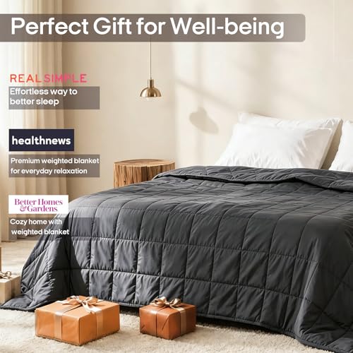 Weighted Blanket for Adults 60x80 20lbs Dark Grey - Sleep & Relaxation
