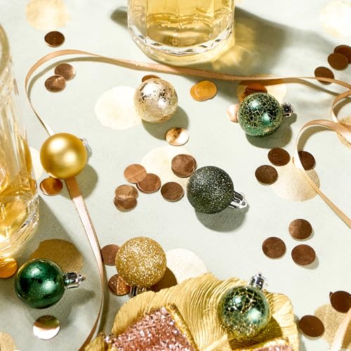 DecorbyHannah Green & Gold Mini Christmas Ornaments Set - 49 Pieces