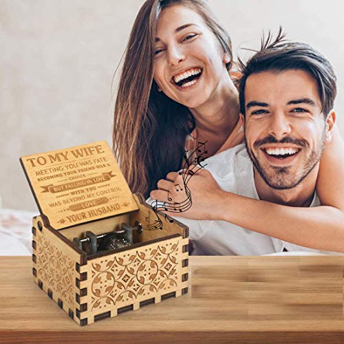 To My Wife Romantic Wooden Music Box Gift - You Are My Sunshine from Husband Muzero