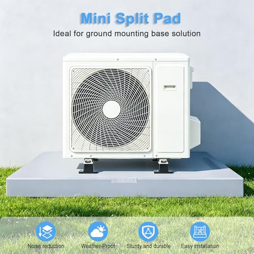 Mini Split Pad AC Condenser Pad,18Wx38Lx3 H Base for Ductless