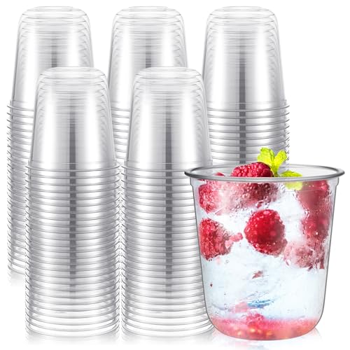 Clear Plastic 12oz Disposable Wine Glasses - 500 Pack, U-Shaped for Parties
