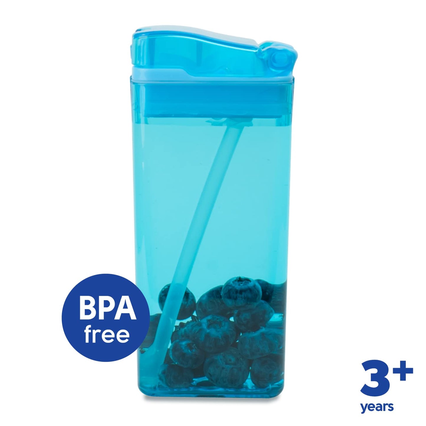Precidio New 2022 Drink in the Box Design Eco-Friendly Reusable Drink Container, 12oz (Blue) 1012BL