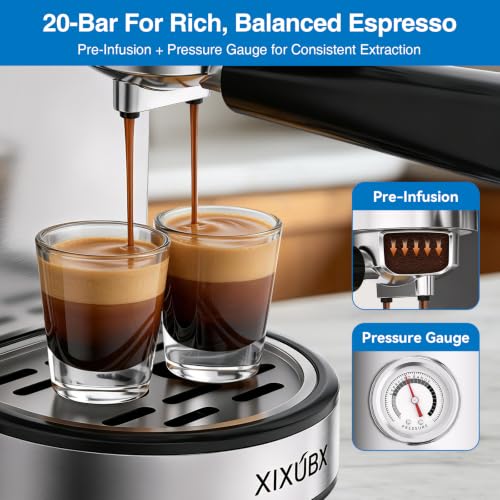 20 Bar Espresso Machine with Milk Frother & Touchscreen - Silver