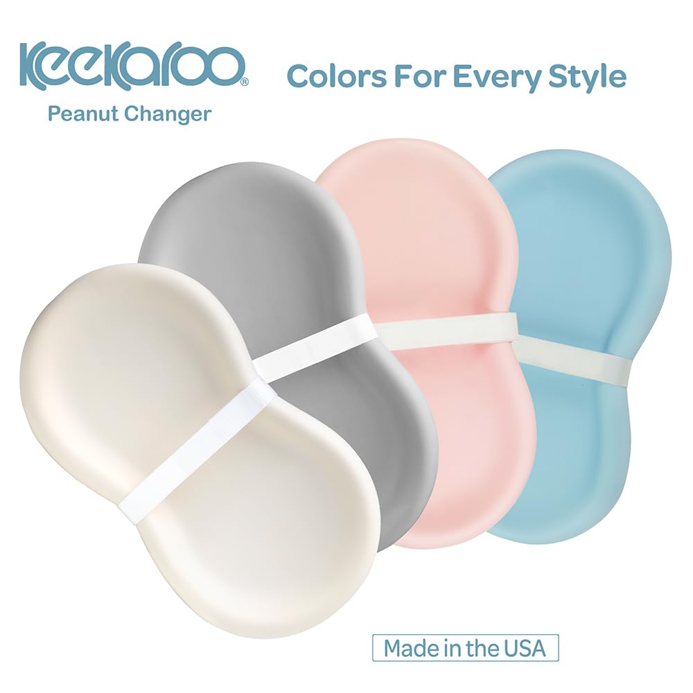 Keekaroo Peanut Changer Baby Vanilla - Original Easy-to-Clean Diaper Pad | Water-Repellent & Wipeable