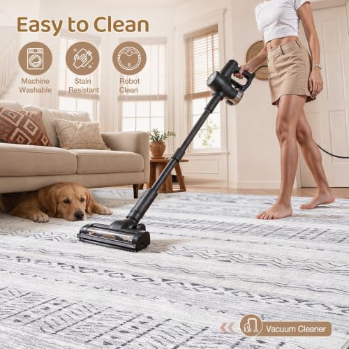 cotiled Washable Area Rugs Boho Living Room Rug Non Slip