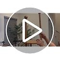 Freestanding Coat Rack with Walnut Finish and Rotating Base - Mid-Century Entryway Organizer