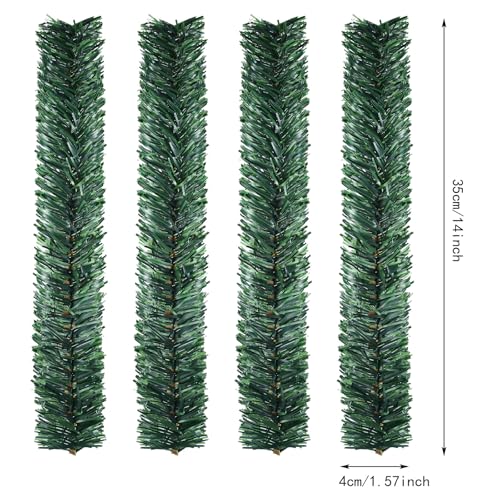 24 Pcs Green Christmas Garland Ties 14 Inch Artificial Pine Needles