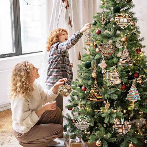 Book Christmas Ornaments 2025, Book-Themed Ornaments for Christmas Tree, Gifts for Book Lovers for Women & Men, Ideal Book Lover Gift Idea for Christmas