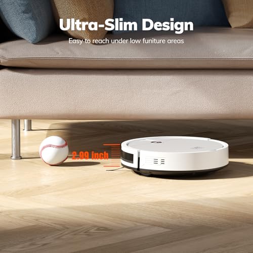 Medium ILIFE V2 Robot Vacuum Cleaner for Pet Hair & Hard Floors - Tangle-Free Suction