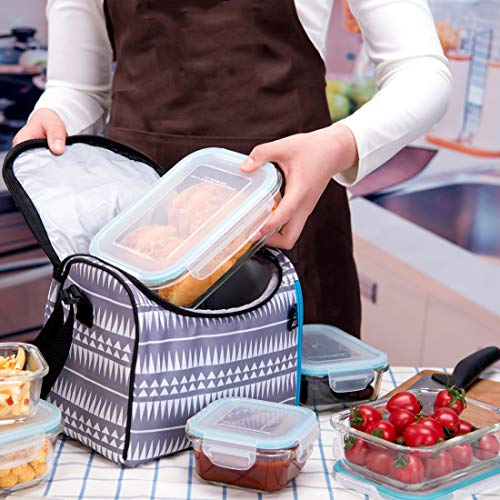 Blue 18-Piece Glass Food Storage Containers with Locking Lids - BPA-Free & Leak Proof
