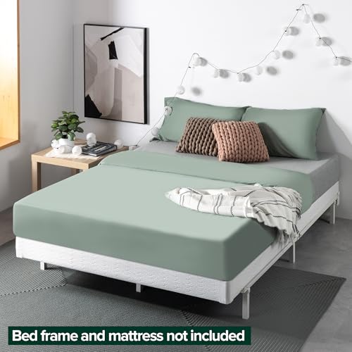 Quick Assembly Full-Size Metal Box Spring with Steel Frame - New/Upgraded
