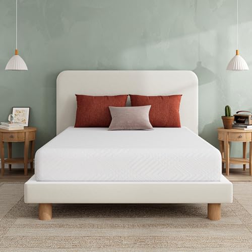 6 Inch Twin Green Tea Gel Memory Foam Mattress - Cooling, Fiberglass-Free