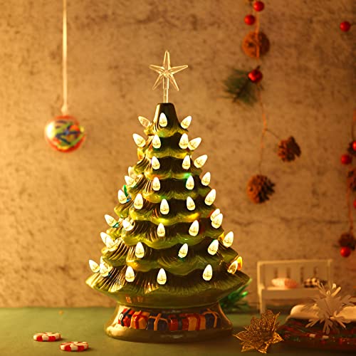 Boao 100pcs Transparent Ceramic Christmas Tree Bulbs & 5 Star Replacement Plastic Bulbs (4.7mm Diameter)