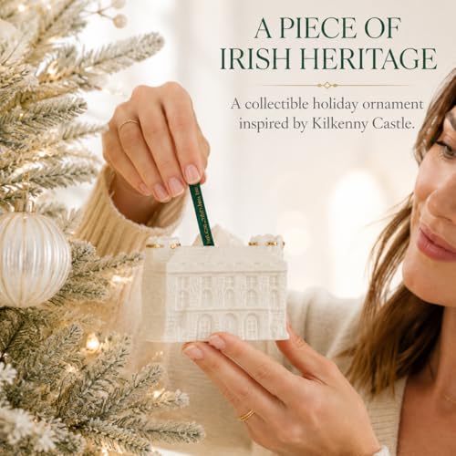 Belleek 2026 Kilkenny Castle Ornament - Irish Parian Christmas Decor, Limited Edition