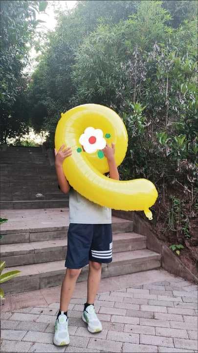 Yellow Number 6 Balloon 40 Inch, 6th Birthday Party Decorations for Children, Giant 6 Foil Balloon for Party Supplies