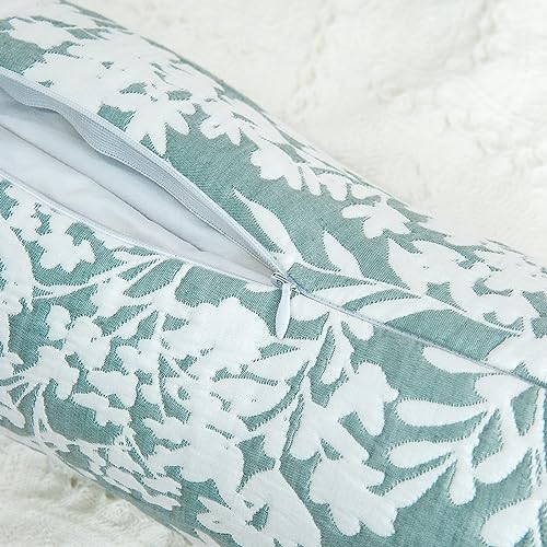 Buckwheat Neck Support Pillow - Adjustable Cervical Roll for Pain Relief, Green, 6x15 inch