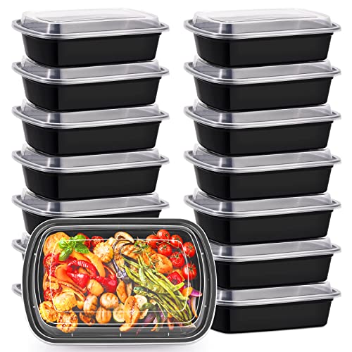 Large 38oz Meal Prep Containers Set - Reusable Food Storage with Lids