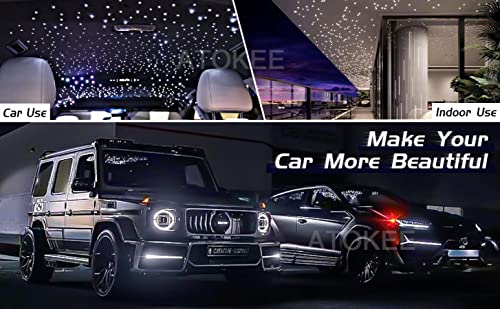 ATOKEE 16W Twinkle Starlight Headliner Kit 400pcs 0.03in 9.8ft