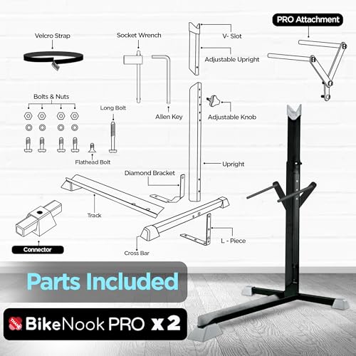 NOOK Bike Pro Vertical Storage Rack 2-Pack - Indoor & Garage Bike Organizer