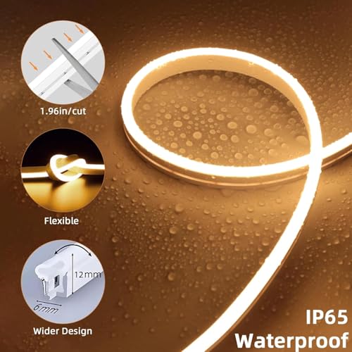 Lamomo LED Strip Lights 49.2ft Warm White Dimmable Waterproof Rope Light - Variation: Warm White / 49.2ft