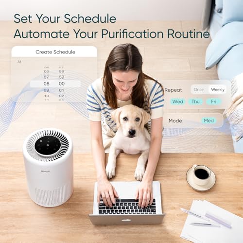 Levoit Core 200S-P White Air Purifier for Home & Pets - 1 Pack, Smart Voice Control