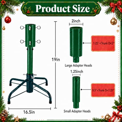 19-Inch Adjustable Christmas Tree Height Extender Kit with Stable Stand