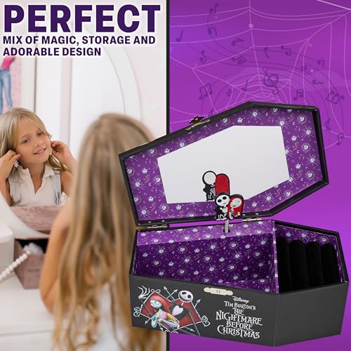 Get Trend Nightmare Before Christmas Musical Jewelry Box – Black Coffin, 9.8x5.9x3.9 in