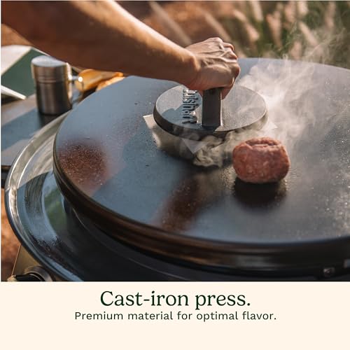 Cuisinart Smashed Burger Kit with Cast Iron Press & Accessories - Round 6"
