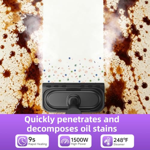 Handheld Steam Cleaner 248°F 9s Heat-Up with 19 Accessories for Home Cleaning