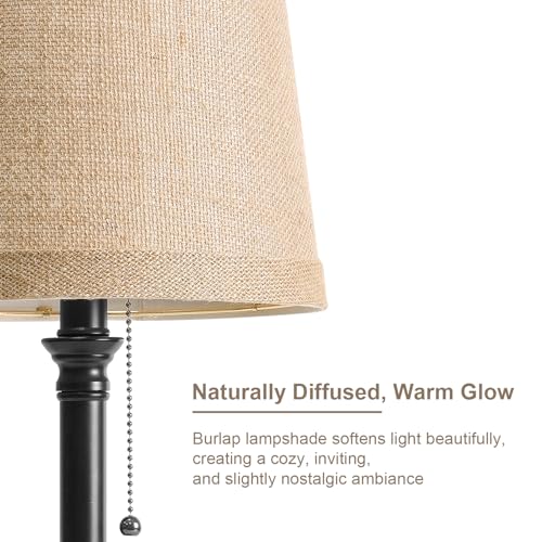 Oneach 19.5" Small Table Lamp for Bedroom - Bedside Lamps Nightstand