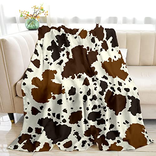 Cow Print Blankets and Throw, Cow Blanket for Adults,Cowhide Blanket for Girls, Cute Blankets for Teen Girls, Toddler Blanket for Kids, Cow Baby Blanket Cow Stuff for Women Highland Cow Decor 40"x60"