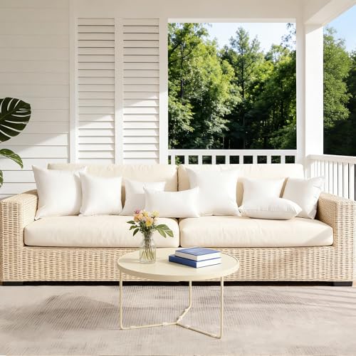 Outdoor Waterproof Pillow Inserts 20x20 Set of 2 - Square Patio Cushions
