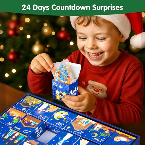 EPUMP Nativity Advent Calendar 2026 Kids Building Blocks Countdown Gift