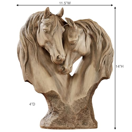 Touch of Class Loving Horses Table Sculpture, Tan