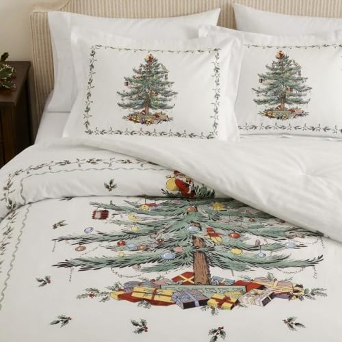 Spode Queen Christmas Comforter Set - 3-Piece Holiday Bedding with Shams