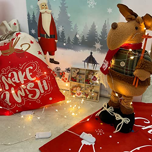 6 Pack Fairy Lights Battery Operated String Lights, 10 LED on 3.3ft Silvery Copper Wire,High Brightness for Wedding Christmas Flowers Gift Box Decoration (6 Pack, Warm White)