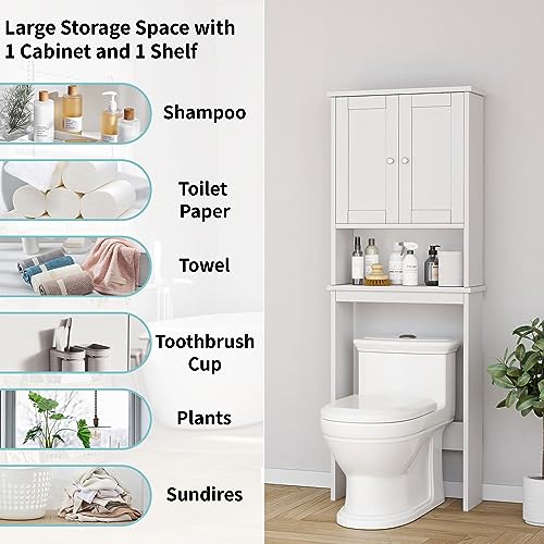 Shintenchi Over the Toilet Storage Cabinet, Bathroom Shelf Organizer