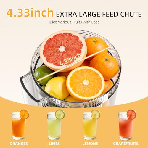 Keerain Electric Citrus Juicer Machine with 2 Cones - One-Touch Orange & Fruit Extractor